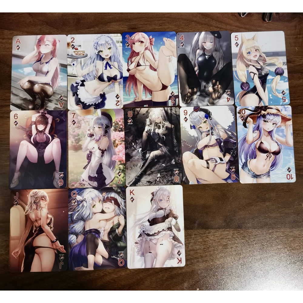 54 шт./компл. игральные карты Frontline для девушек аниме ACG Сексуальная искусственная