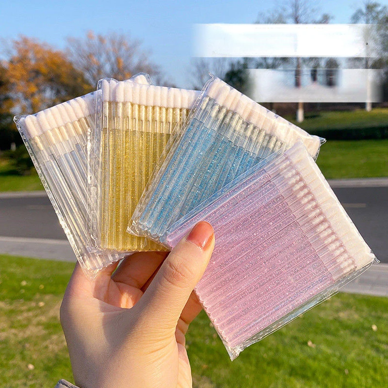 

50pcs New Disposable Cosmetic Lip Brush Lipstick Lip Glossy Wands Pen Cleaner Applicator Eyeshadow Gloss Makeup Brushes Tools