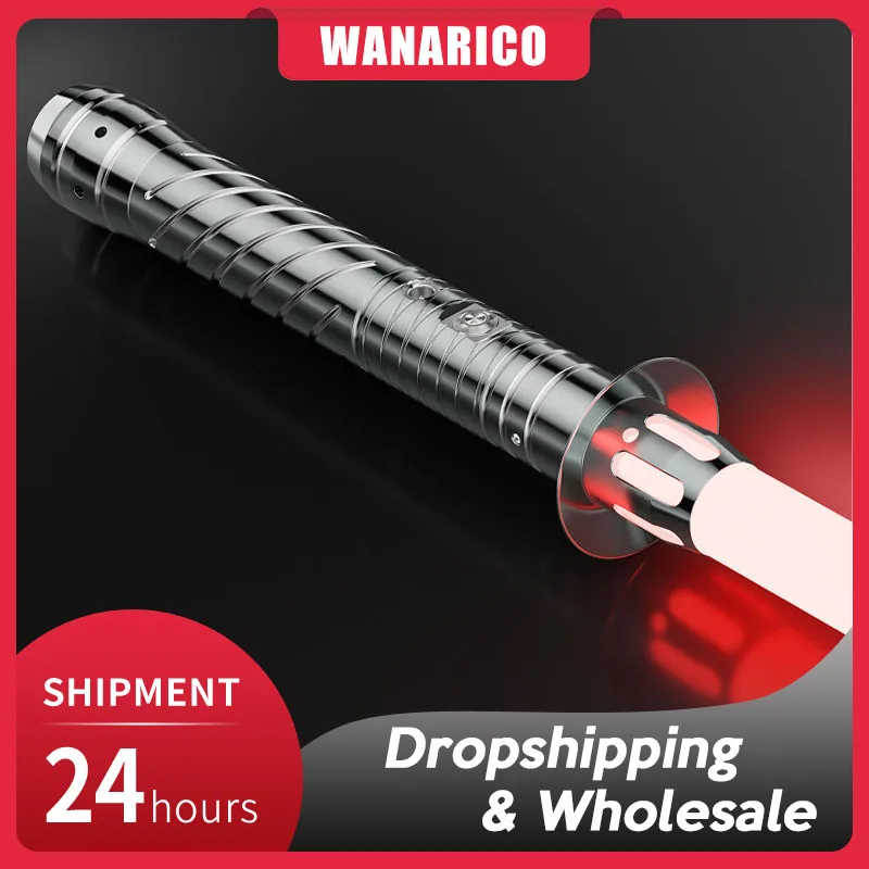 

WANARICO RGB плавный поворотный световой меч 7 комплектов звуковые эффекты режим лазерный меч металлическая ручка 15 цветов FX Дуэль USB зарядка