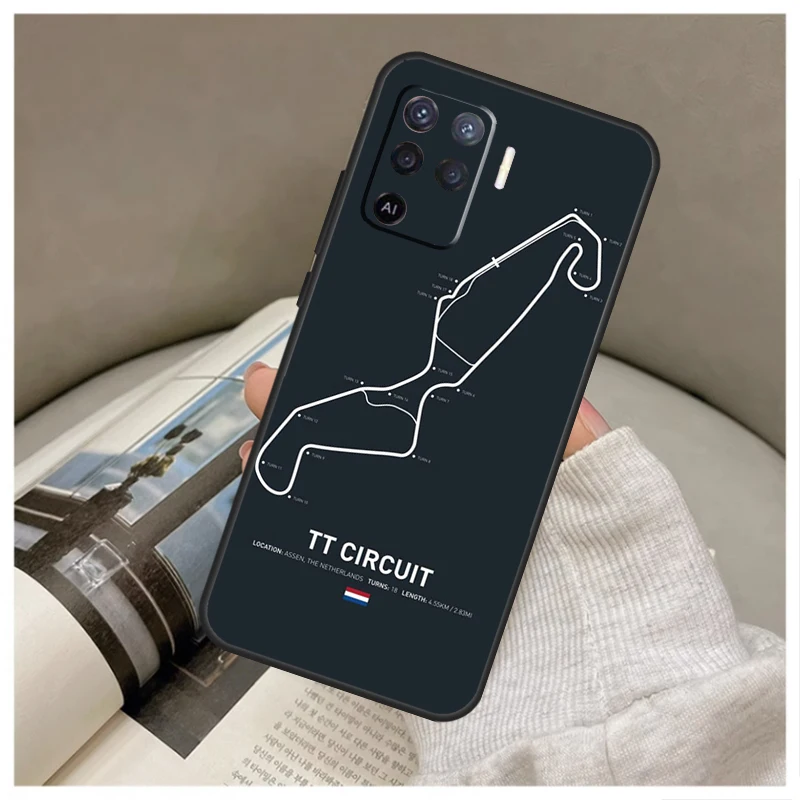 Формула 1 гоночная схема чехол для OPPO A96 A76 A16 A54 A74 A94 A98 A78 A5 A9 A15 A17 A77 A52 A72 A53S A57S A79