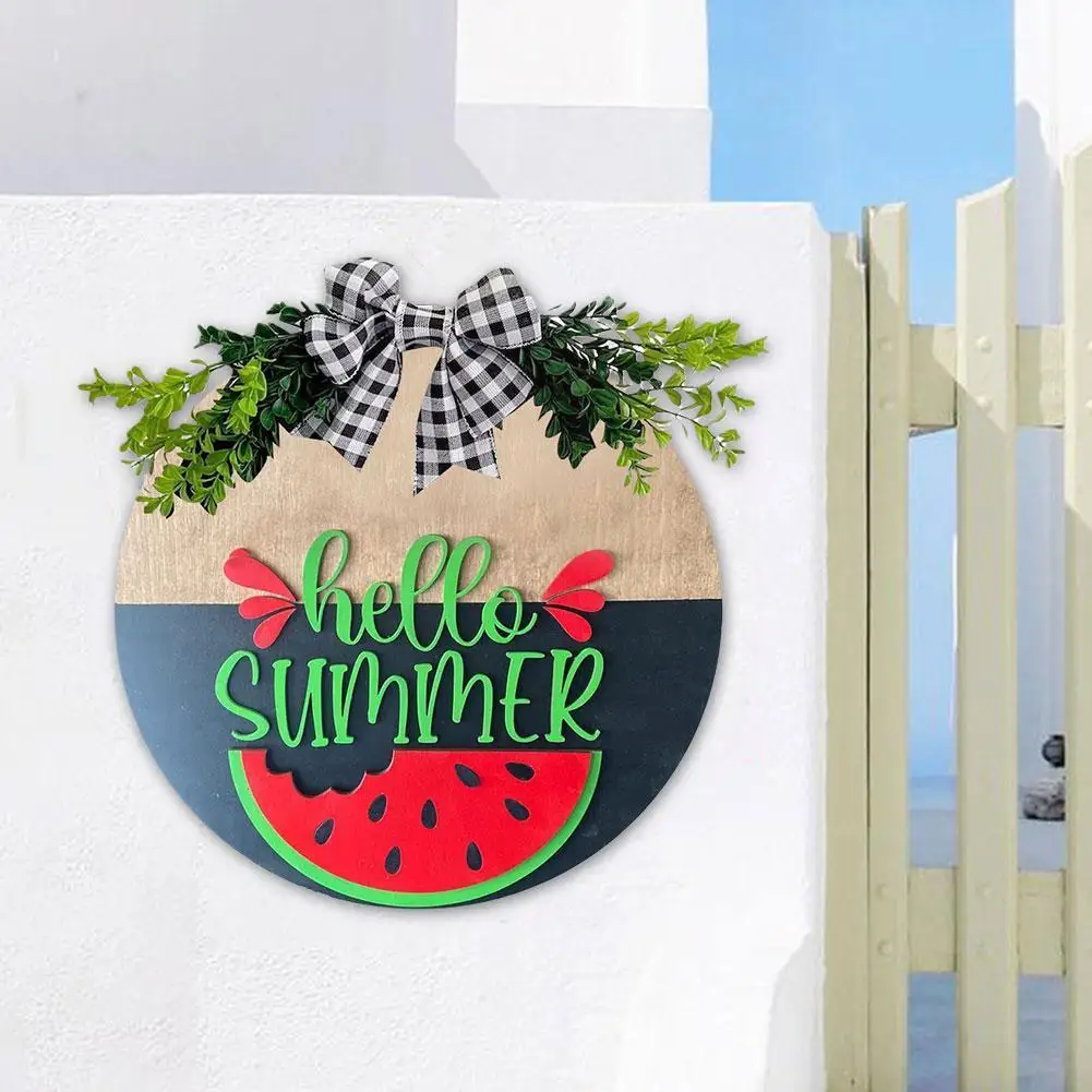 

Сезонная дверная вешалка приветственный дверной знак Здравствуйте, летний дверной знак, сменный садовый декор, домашняя приветственная ве...