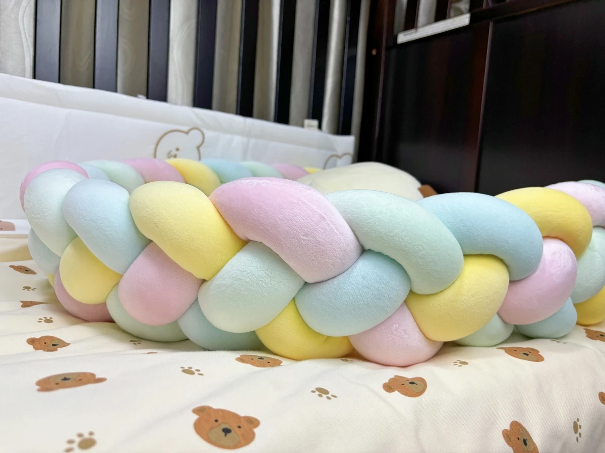 Бампер для детской кроватки 1 м 2 3 защита колыбели завязанная плетеная мягкая