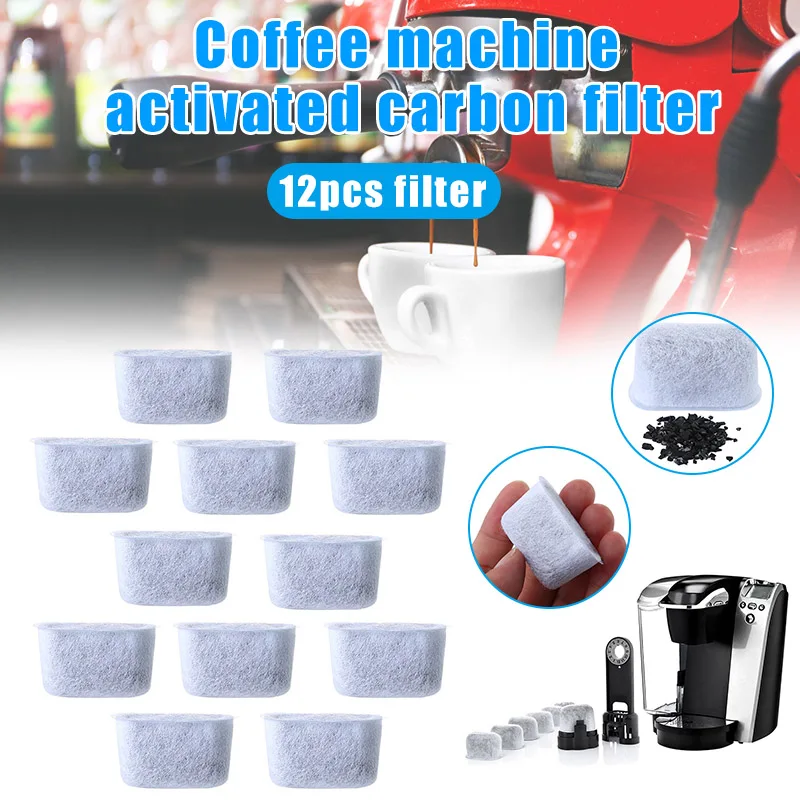 

12pcs Replacement Charcoal Water Filters Non-woven Filter for Coffee Makers Portable Convenient Coffee Makers LC