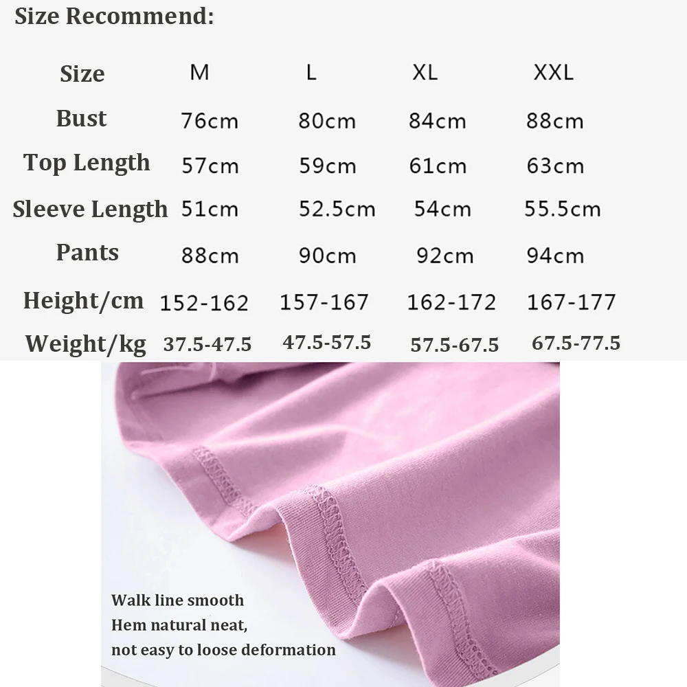 Soft Thin Thermal Underwear Pajama Sets For Women 100% Cotton Women's Pajamas Female Winter Close-fitting Sleepwear pijama mujer