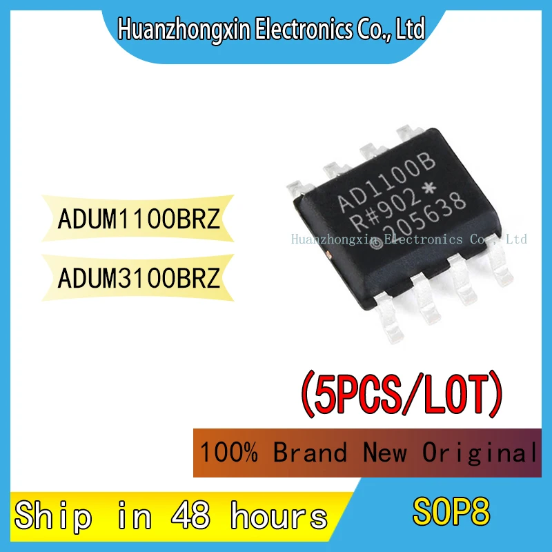 

5PCS ADUM1100BRZ ADUM3100BRZ SOP8 100% Brand New Original Chip Integrated Circuit Microcontroller