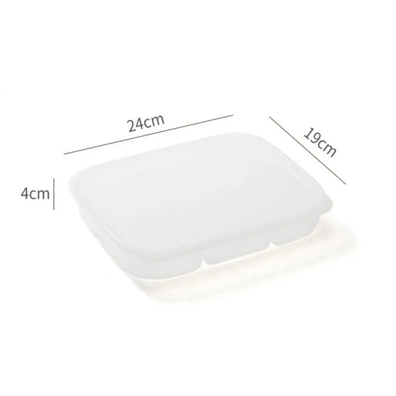 

No Deformation Food Storage Containers Temperature Resistant Transparent Refrigerator Storage Box Partial Grid Design Six-in-one