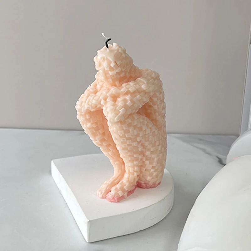 

DIY Creative Mosaic Portrait Candle Moulds 3D Thinker Statue Ornament Plaster Resin Epoxy Making Supplies Handmade Soap Molds