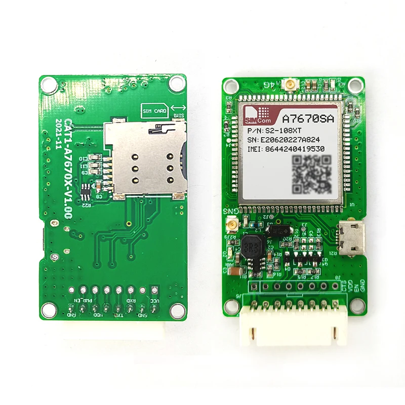 

SIMCOM A7670SA LTE Cat1 module core board with SIM card slot TTL UART 2G LTE-FDD B1/B3/B5/B7/B8/B20 GSM 900/1800MHz