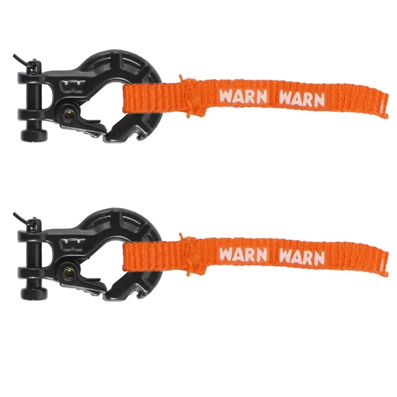 2X RC Car Winch Hook With Winch Pull Strap Tags Decoration For Axial SCX10 Traxxas TRX4 RC4WD Parts,3