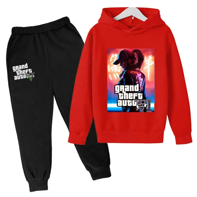 2023 Spring and Autumn Children's Wear Grand Theft Auto CS GTA 5 Hoodie Suit Boys Street Sweatshirt Girls Fashion Harajuku Game enlarge