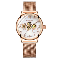 2022 new womens fashion milan watchband heart shaped hollow out mechanical diamond inlaid watch wholesale female birthday gift