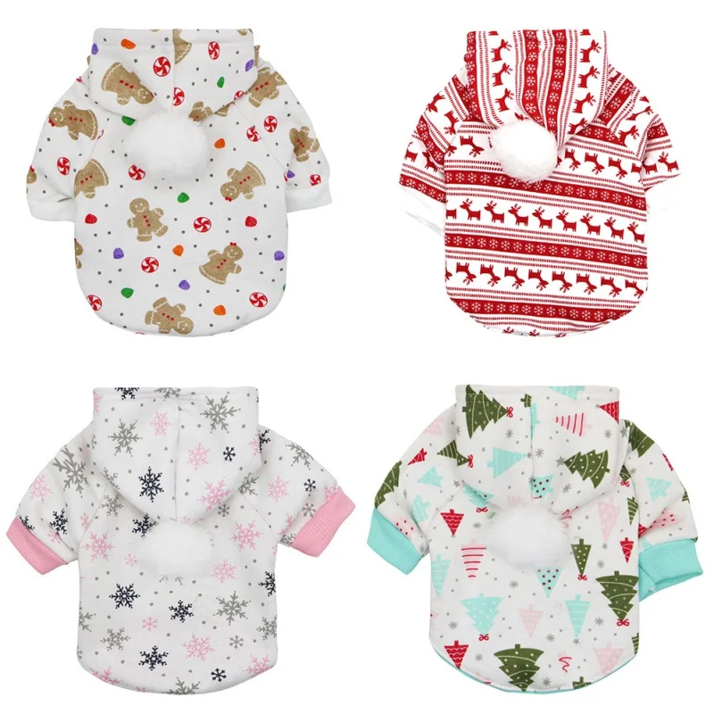 Pet Dog Clothes Christmas Costume for Dogs Clothing Winter Dog Shirt Xmas Puppy Pet Clothes for Small Medium Dogs Apparel