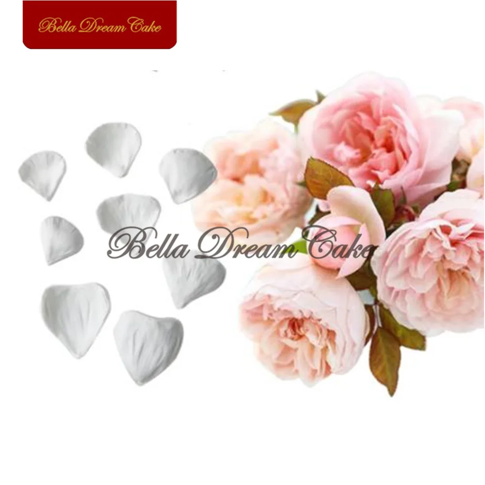 

8pcs/set Mini Buttercup/Peony Petal Silicone Veiner Mold DIY Handmade Fondant Flower Clay Mould Cake Decorating Tools Bakeware