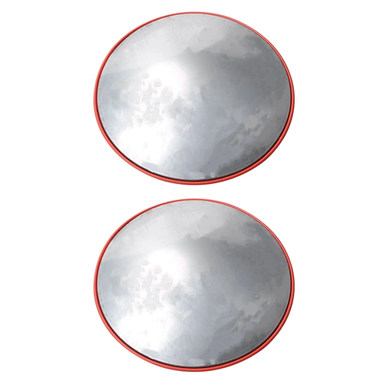 

2Pcs 30Cm Wide Angle Security Road Mirror Curved (Orange)