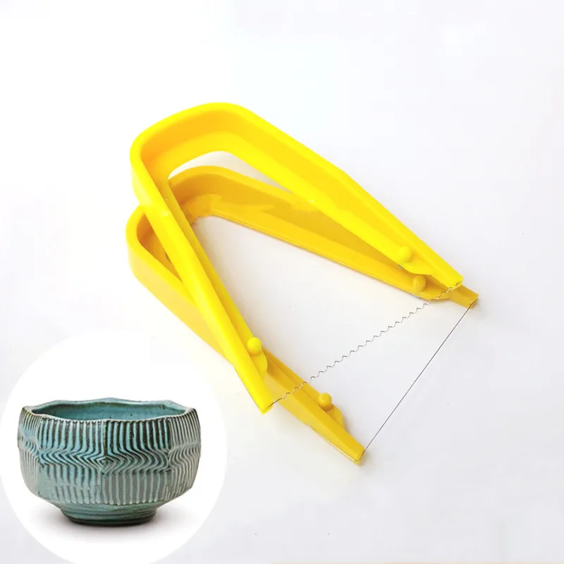 

Pottery Art Cutting Wire Adjustable Cutter Mud Line Model Bow-Shaped Making Texture Cutting Straight Line Wave Polymer Clay Tool