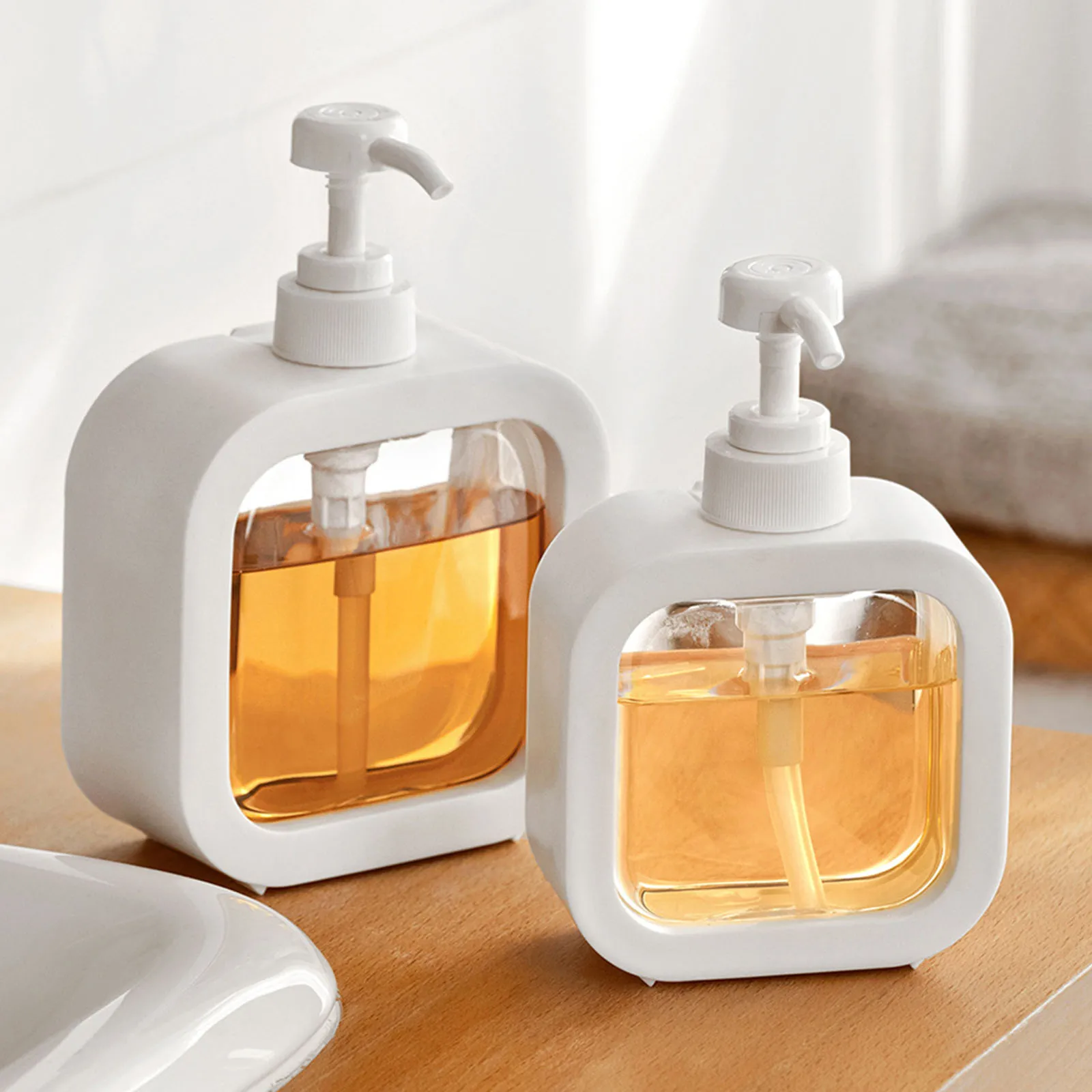 

Clear Dispenser Bottle Bathroom Hand Soap Dispenser Bottle Portable Travel Shampoo Bottle Home Kitchen Bathroom Accessories