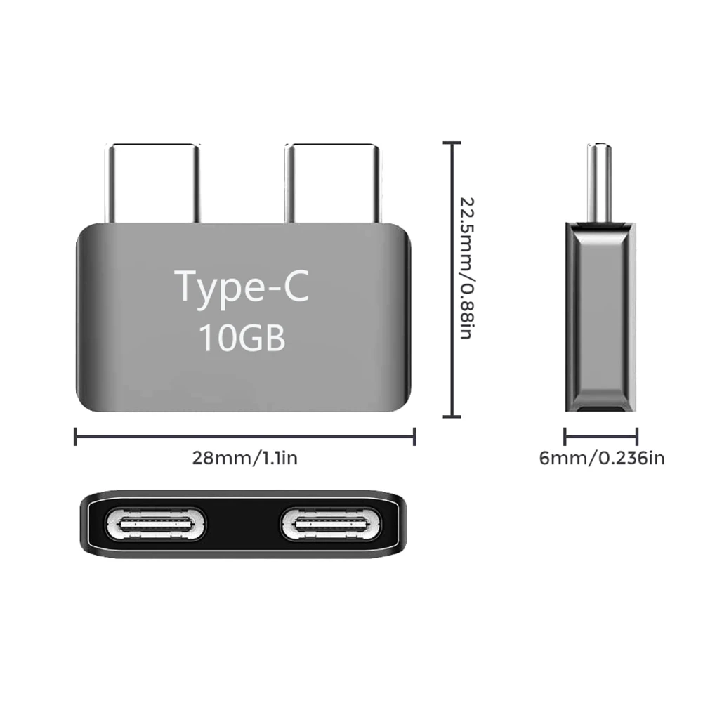 Удлинитель с двумя портами USB Type-C 40 Гбит/с |