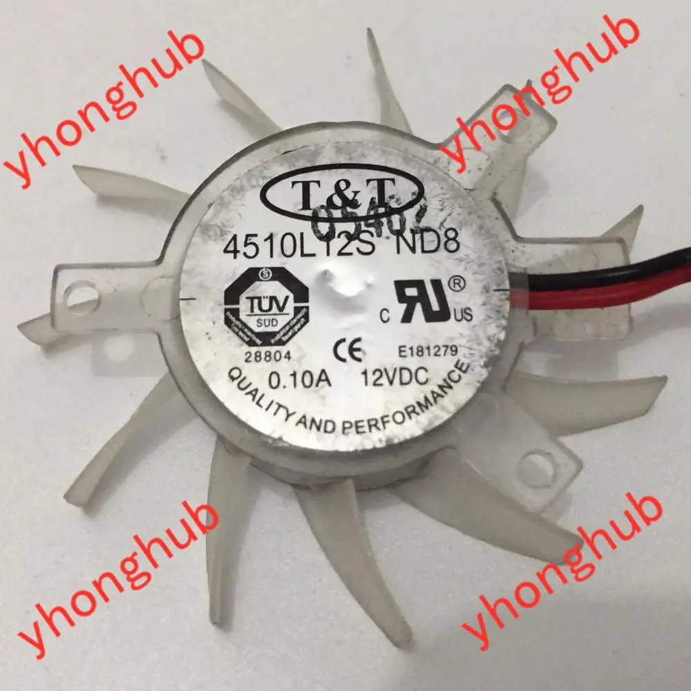 T&ampT 4510L12S DC 12 В 0 10 А 2-проводной охлаждающий вентилятор для сервера