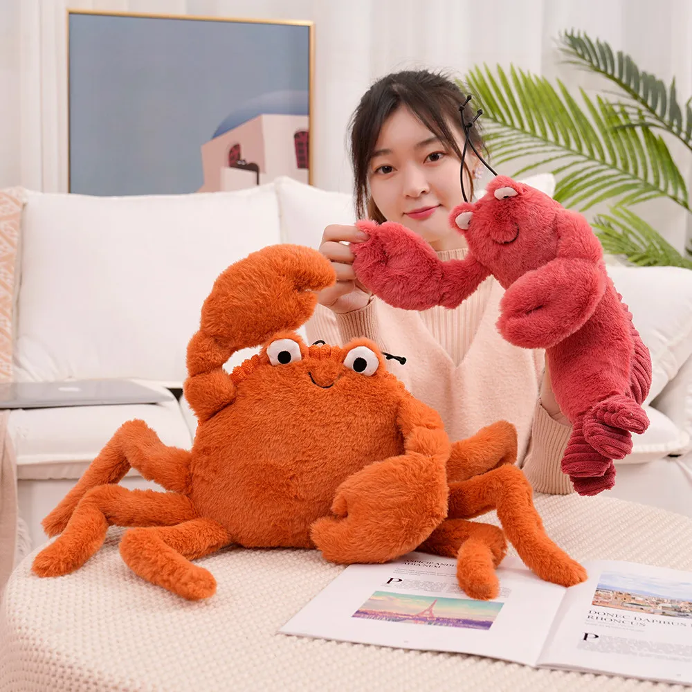 

Simulation Animal Plush Toy Soft Stuffed Crab Lobster Doll Funny Creative Birthday Valentine Gift For Girlfriend Kid Decor