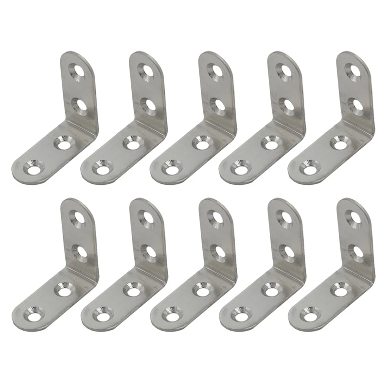 

10 Pcs 1 3/5 Inch X 1 3/5 Inch Metal Corner Brace Angle Bracket Fasteners