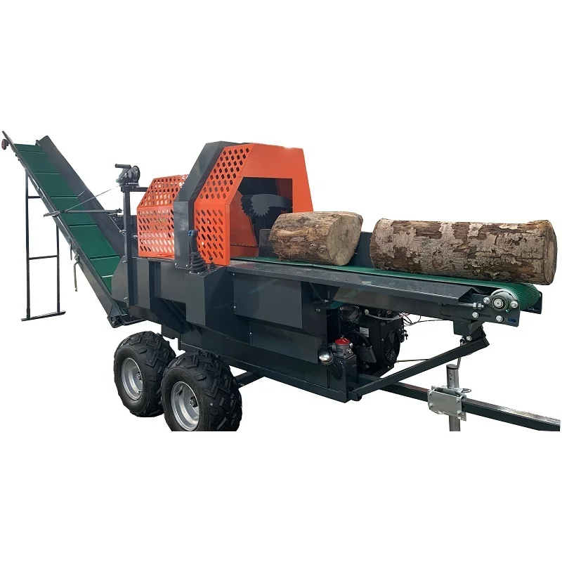 20ton Gasoline Engine Firewood Splitting Processor Wood Log Splitter Wood Cutter