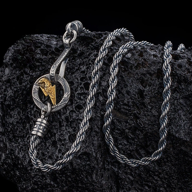 HX серебряный цвет винтажный Модный жареный тесто скрученная цепочка