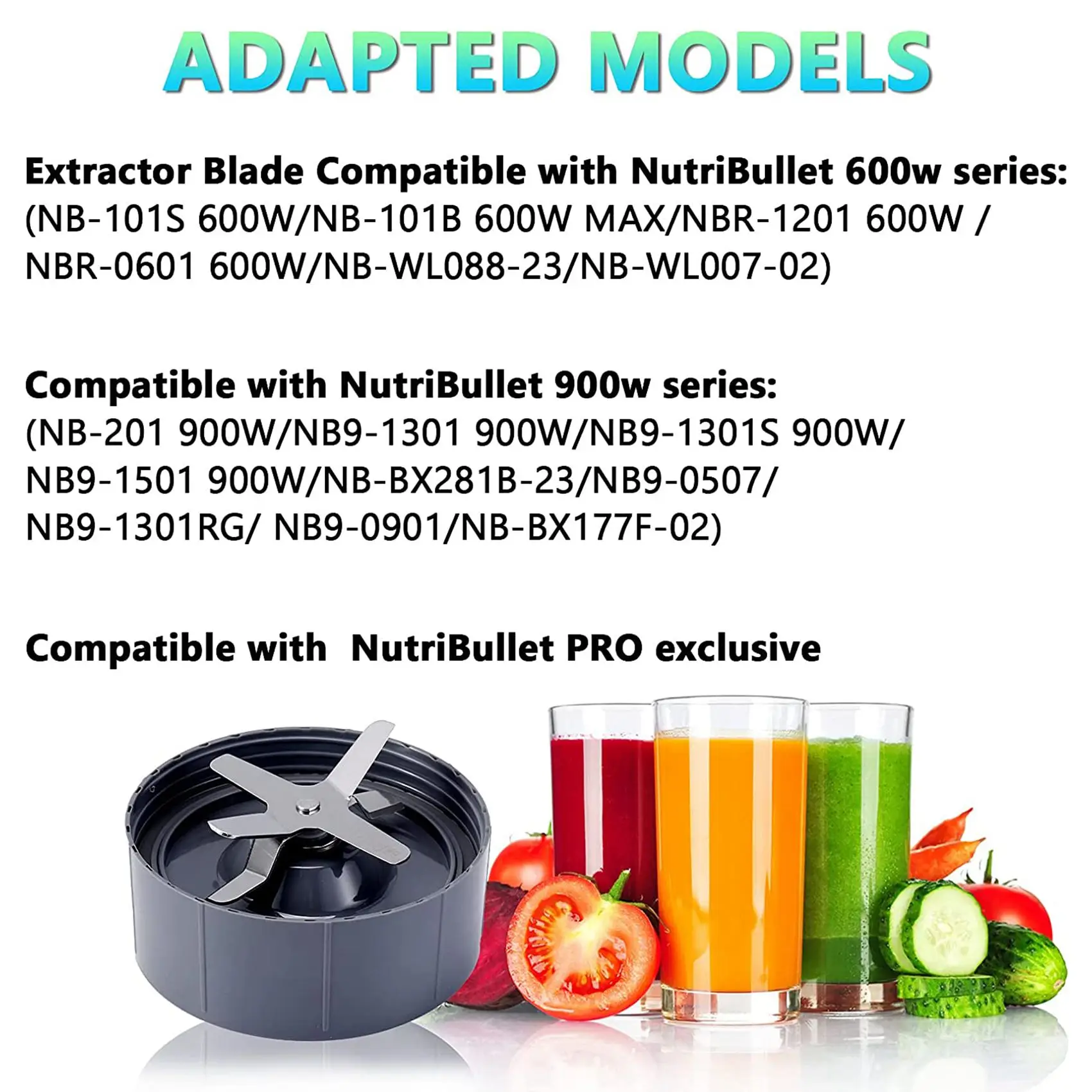 Запасные части блендера для блендеров NutriBullet 600 Вт/900 Вт/PRO — лезвие экстрактора
