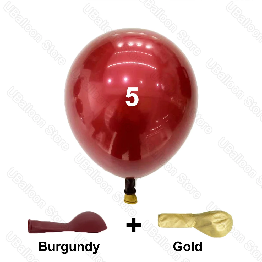 Бордовые латексные шары MicroPlush 5/10/12/18 дюймов