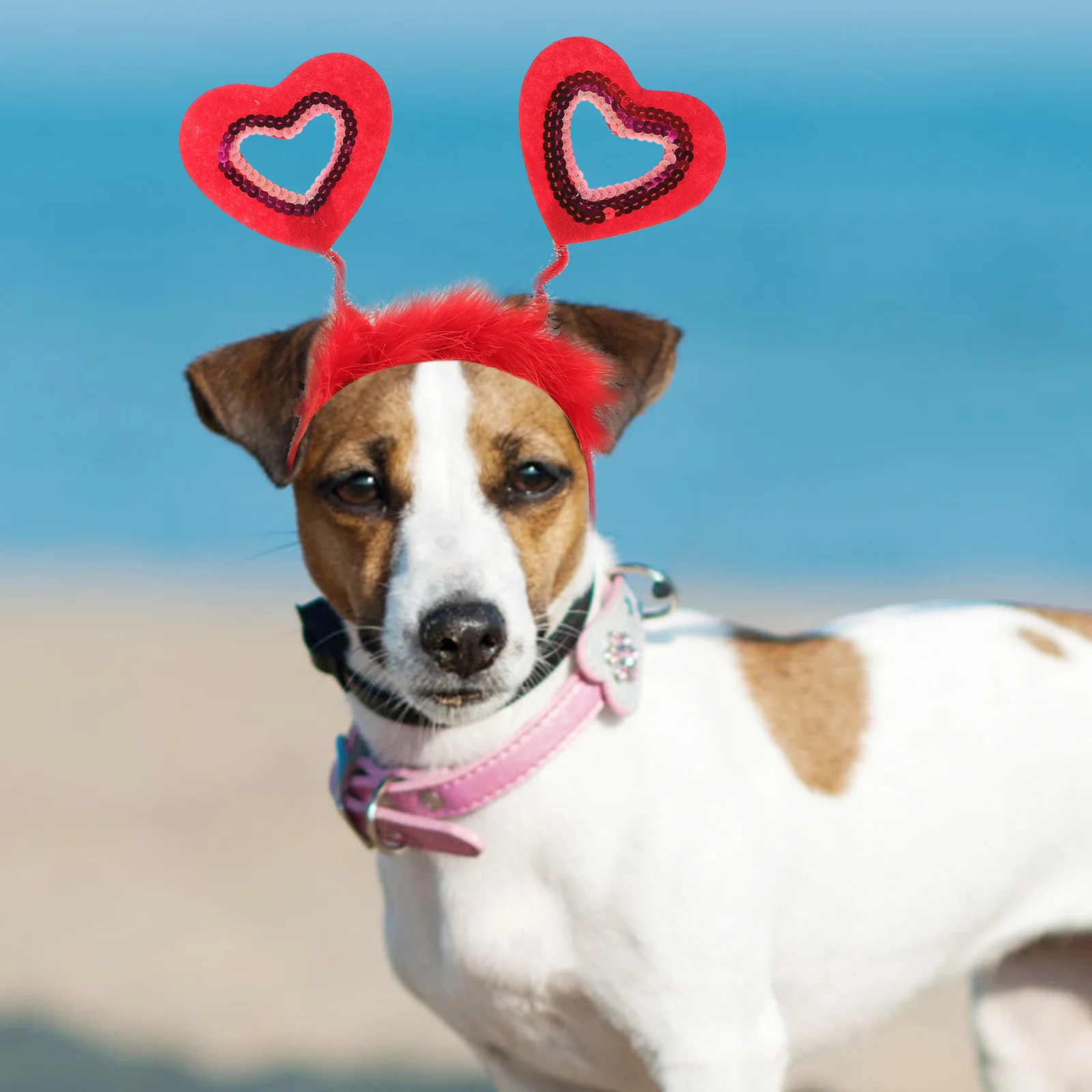 

Band Delicated Valentine'S Day Pet Heart Shaped Hair Band Adorable Pet Hairpin Party Hair For Dog Accessories