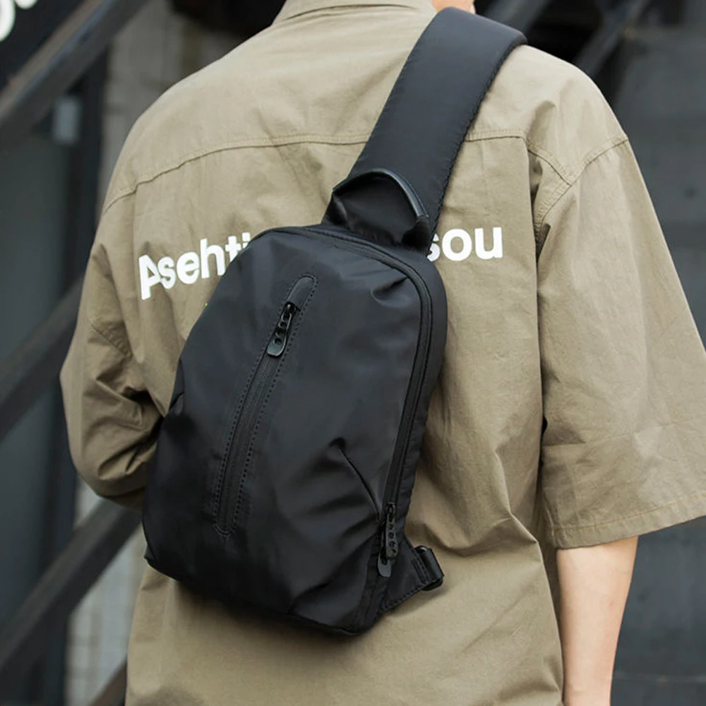 Fashion New Shoulder Waterproof Multifunction Crossbody Chest Men Bag Male Pack Zipper Anti-theft Handbag Messenger