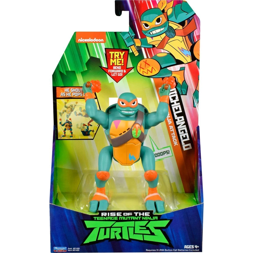 Фигурка TMNT Черепашки Ниндзя Rotmnt Микеланджело ниндзя-атака 81403 высота 15 см |