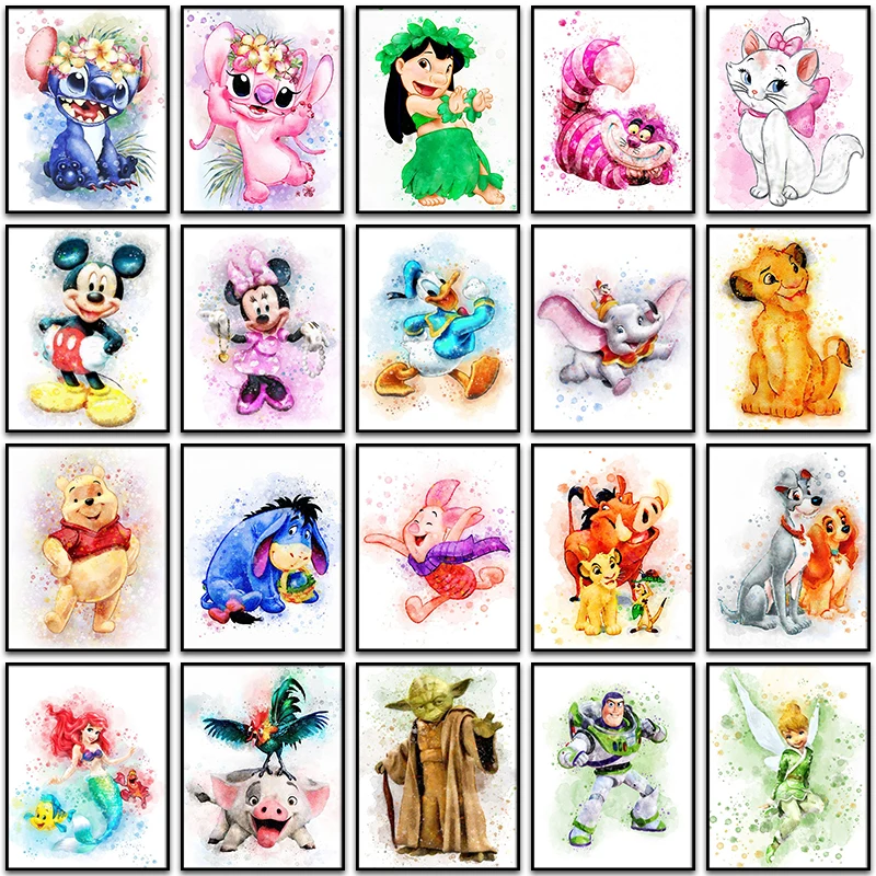 

Diamond Painting Disney Dumbo Mickey Mouse Winnie the Pooh Marie Cat Home Decor Full Square&Round mosaic embroidery Cross stitch