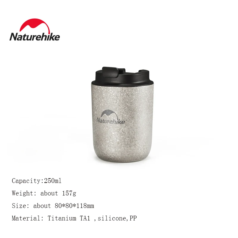 

Naturehike 250ml Mini Double Layer Thermal Insulation Cup Hot Cold Insulated Titanium Cooffee Tea Mug Portable Drinkware
