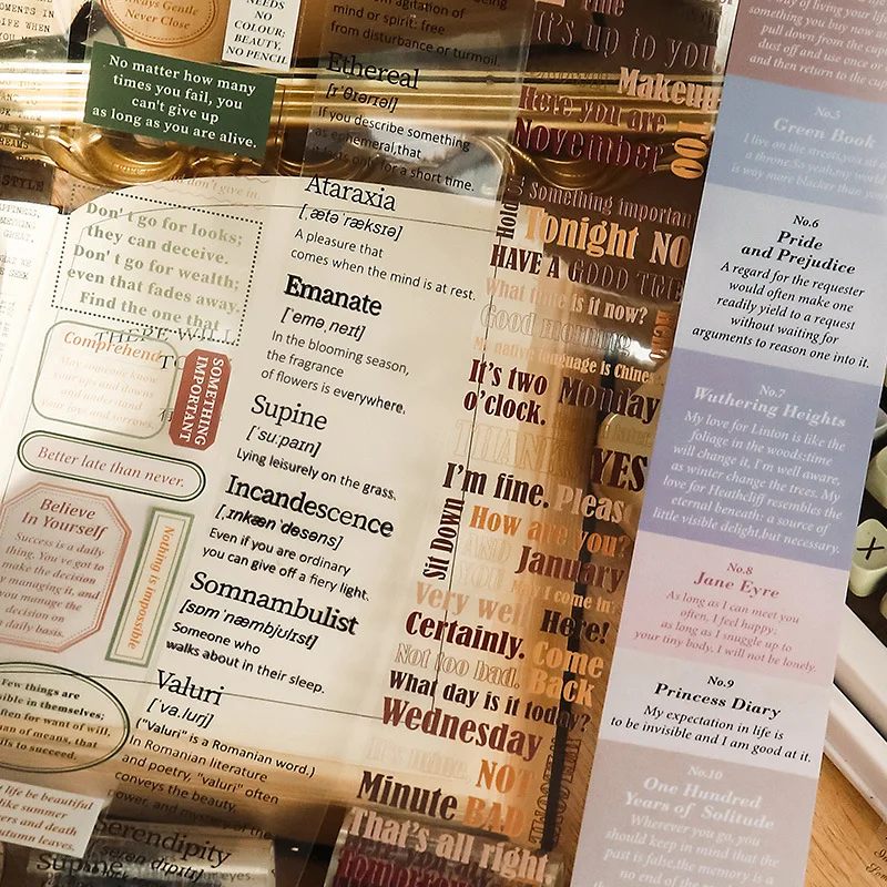 

1 шт./1 партия декоративные клейкие ленты тихие, простые языки Скрапбукинг «сделай сам» бумажные японские наклейки