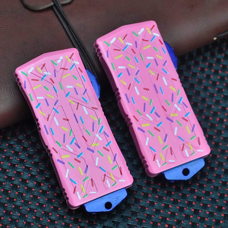 Тактический карманный нож Exocet Micro OTF TechKnife Dessert Warrior Donut Pink EXO