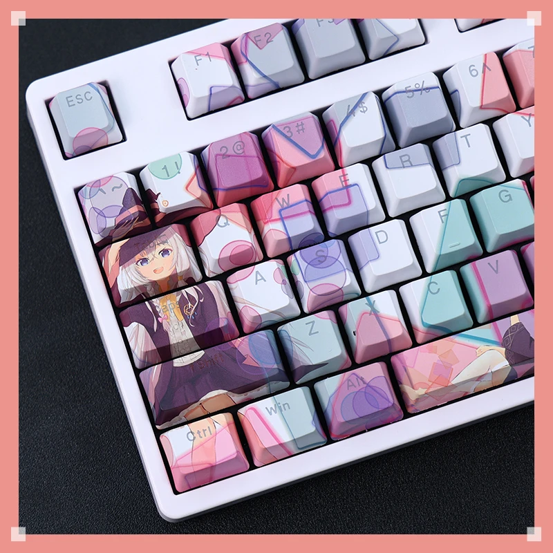 108 клавиш/набор процесс путешествия Elaina стиль PBT Keycaps для Cherry Mx Переключатель