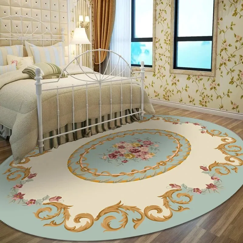 

Modern Home Oval Mat/Rug Persian 3D Printed Soft Carpets For Living Room Non-slip Antifouling Carpet For Bedroom Parlor Area Rug