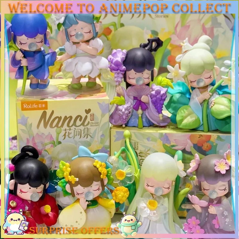 Фото ROLIFE Оригинальная коллекция фигурок Nanci Wind Blossom Flower Series в формате сюрприз-бокса, декоративная фигурка для стола, коллекционная игрушка, подарок на день рождения. №1