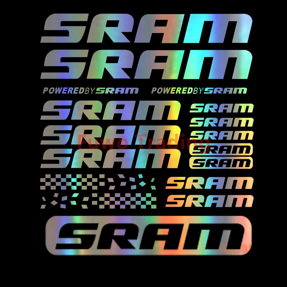 

Торговая личность Fuwo, автомобильная наклейка, совместимая с Sram, Виниловая наклейка, s лист, велосипедная Рама, велосипедный велосипед, ПВХ