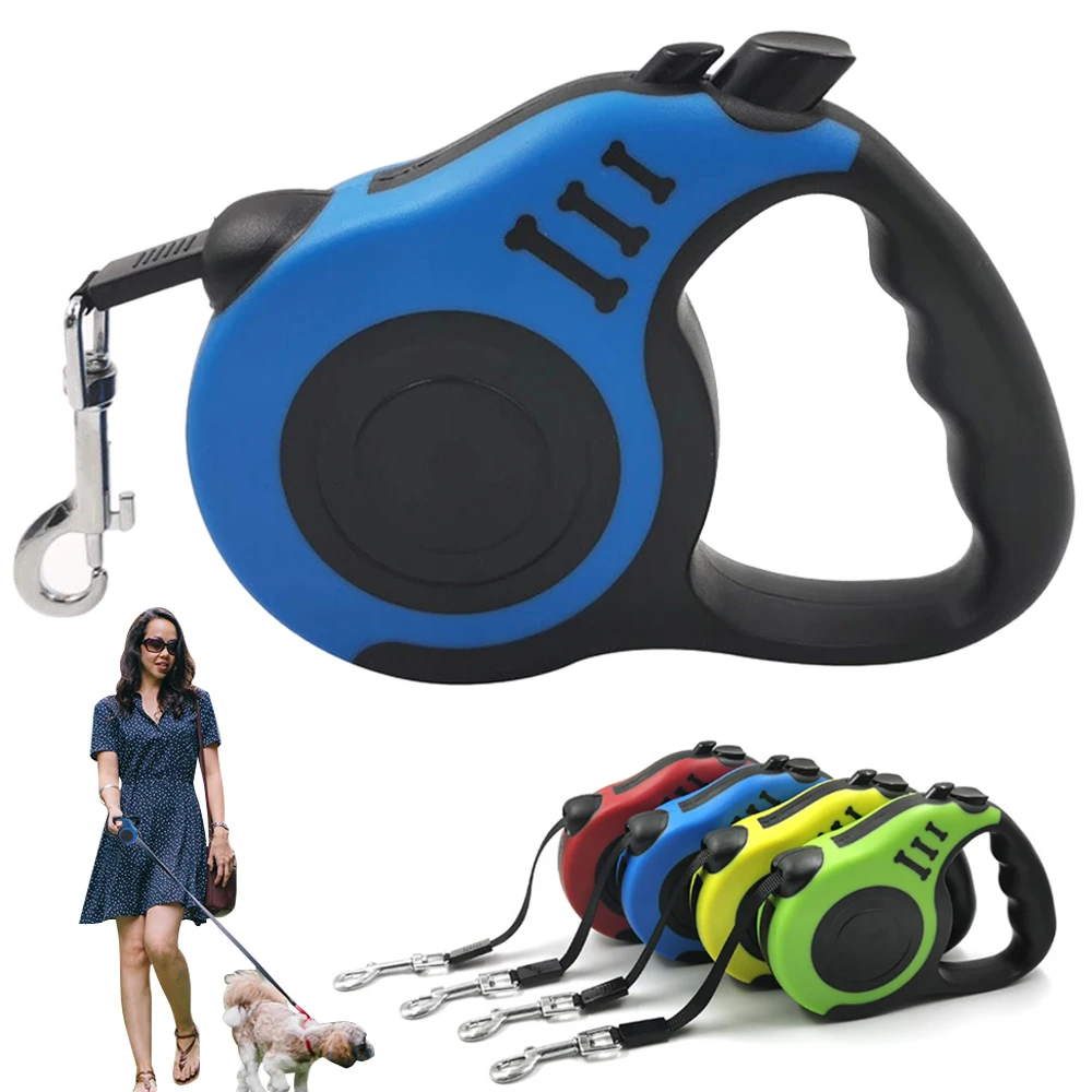 

Dog Leash 3m/5m Durable Pet Leash Automatic Retractable Nylon Cat Lead Extension Max 50kgs Puppy Walking Running For Dogs