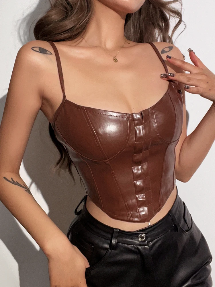 Rockmore женский корсет-бюстье укороченный топ коричневый уличная одежда из