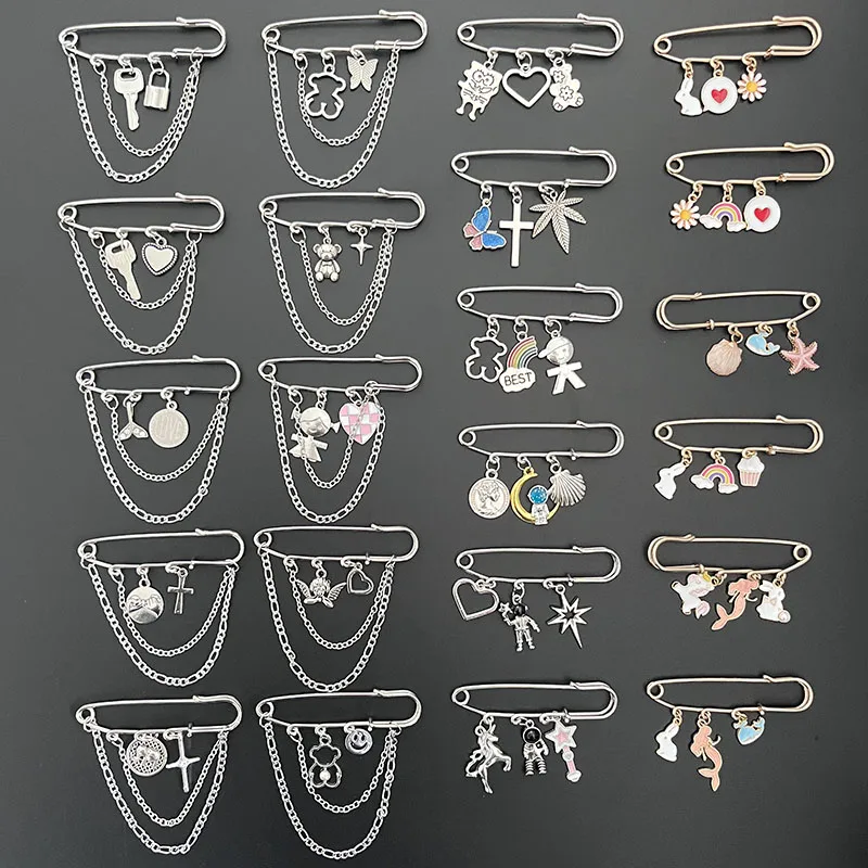 

Brooches Anti-glare Zinc Alloy BuckleBrooch LapelPins Set Neckline Fixed Clothes Decorative Accessories Gifts Friends Pins
