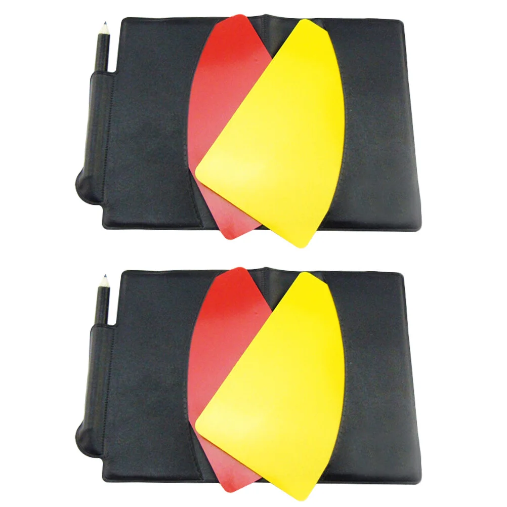 

Referee Red Yellow Card Match Accessory Professional Wallet Portable Soccer Cards