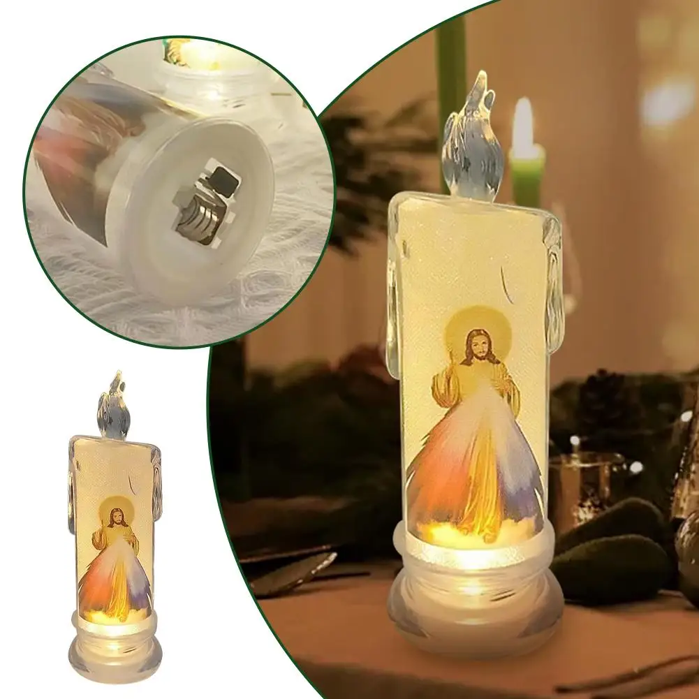 НОВЫЕ электрические свечи светодиодные молитвенные Святой искусственный