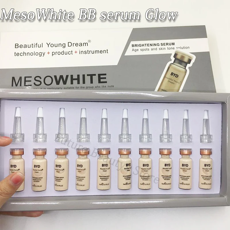 

5ml Semi-permanent Liquid Foundation BB Cream Glow Facial Repair Meso MTS BB Serum Anti-Aging Whitening Brightening Skin Care
