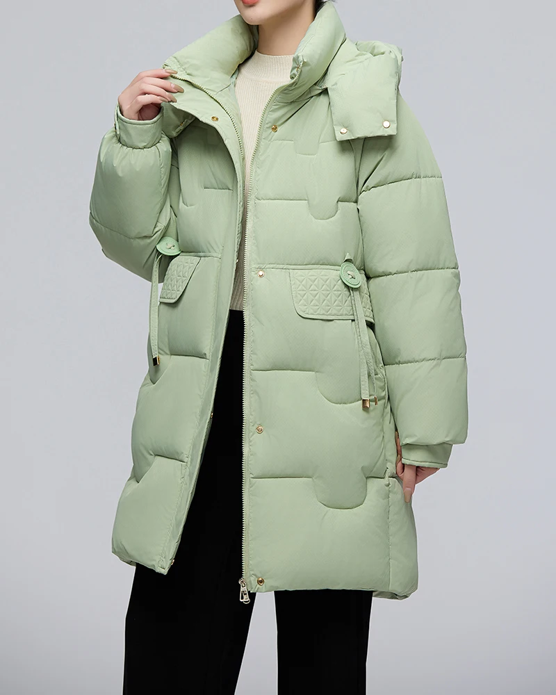 2024 зимняя женская куртка пальто женские длинные с капюшоном верхняя одежда