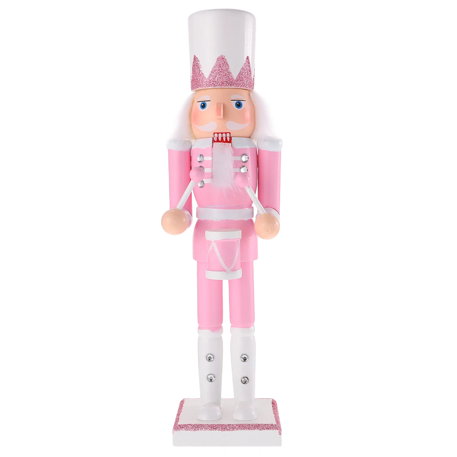 

Wood Soldier Nutcracker Ornament Christmas Wooden Nutcracker Figurine Xmas Layout Props Nutcracker Puppet 30x8x7.5cm