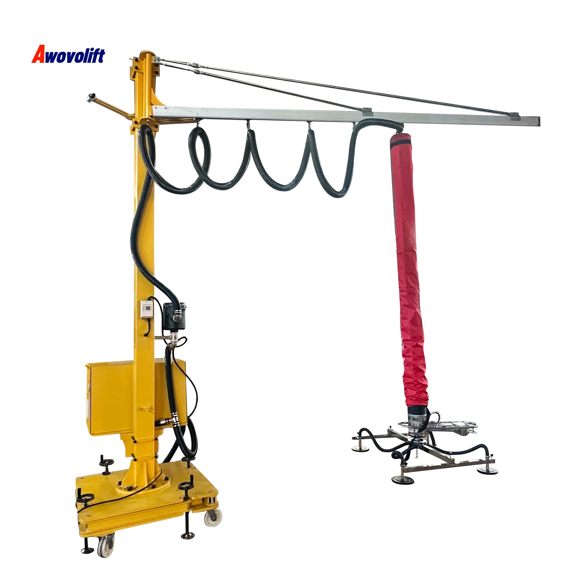 Фото Awovolift широко используемые подъемники, вспомогательные приборы для подъема, подъемное устройство, вакуумный подъемник для труб, вакуумные подъемные машины, деревянная панель, сумка, коробка №1