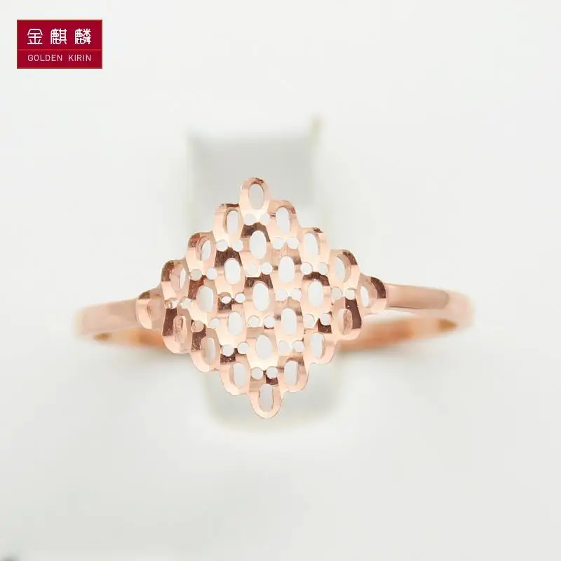 Женское золотое кольцо с бриллиантами розовое золото 585 пробы - купить по