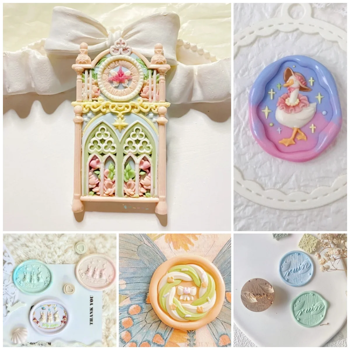 Милый кролик печенье королевство штамп тонкая резьба огненная печать бронзовая